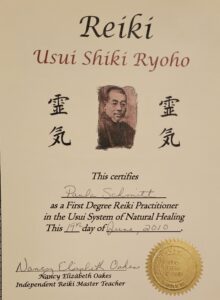 reiki 1st degree certification